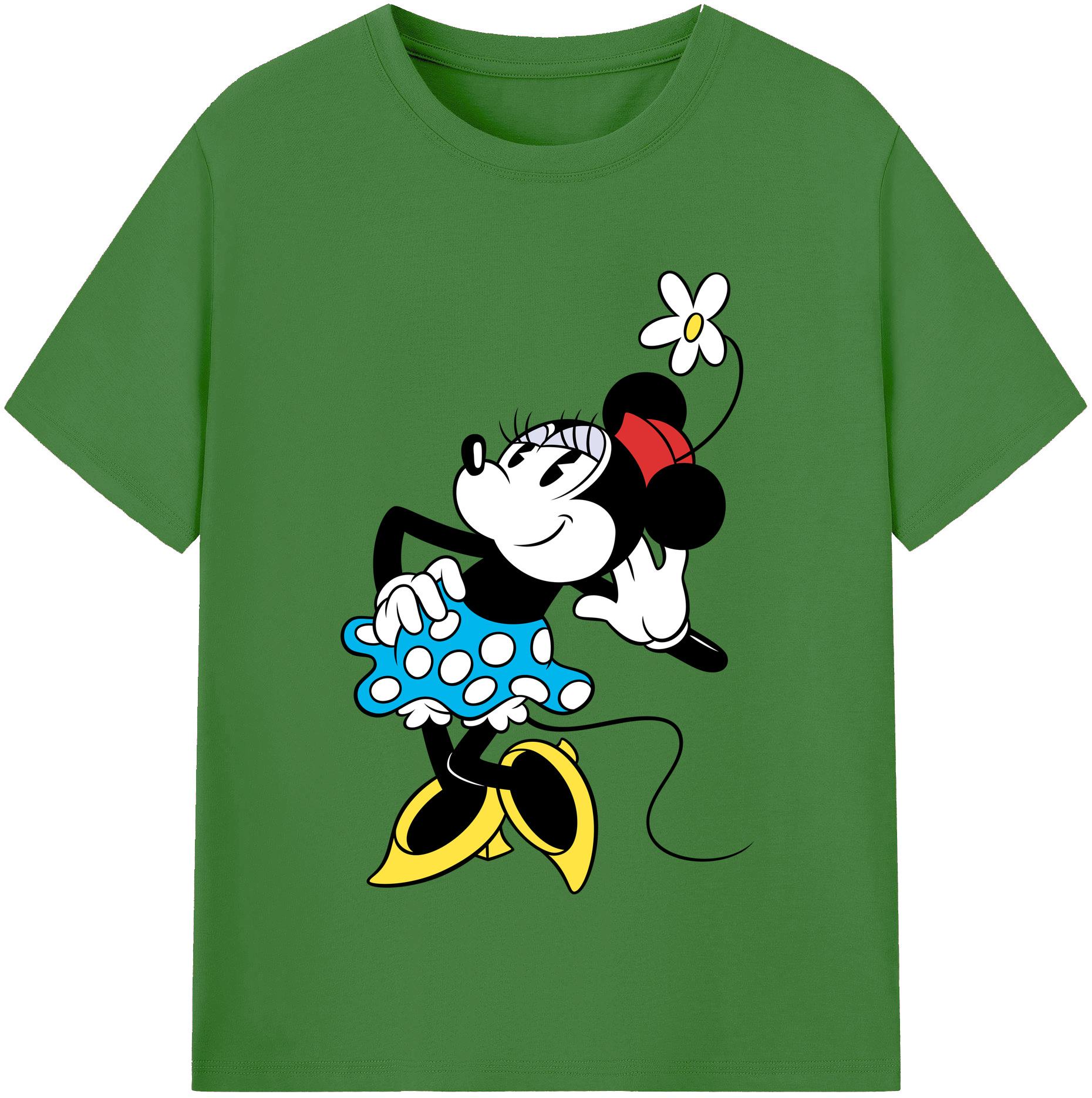 （画像用） ミッキーマウス Mickey Mouse レディースカジュアルプリントTシャツ（綿100％）